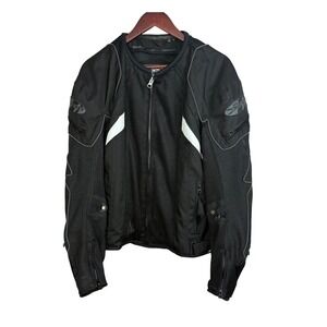 Joe Rocket Phoenix Mesh Motorcycle Jacket Mens Medium Black Textile Padded Moto